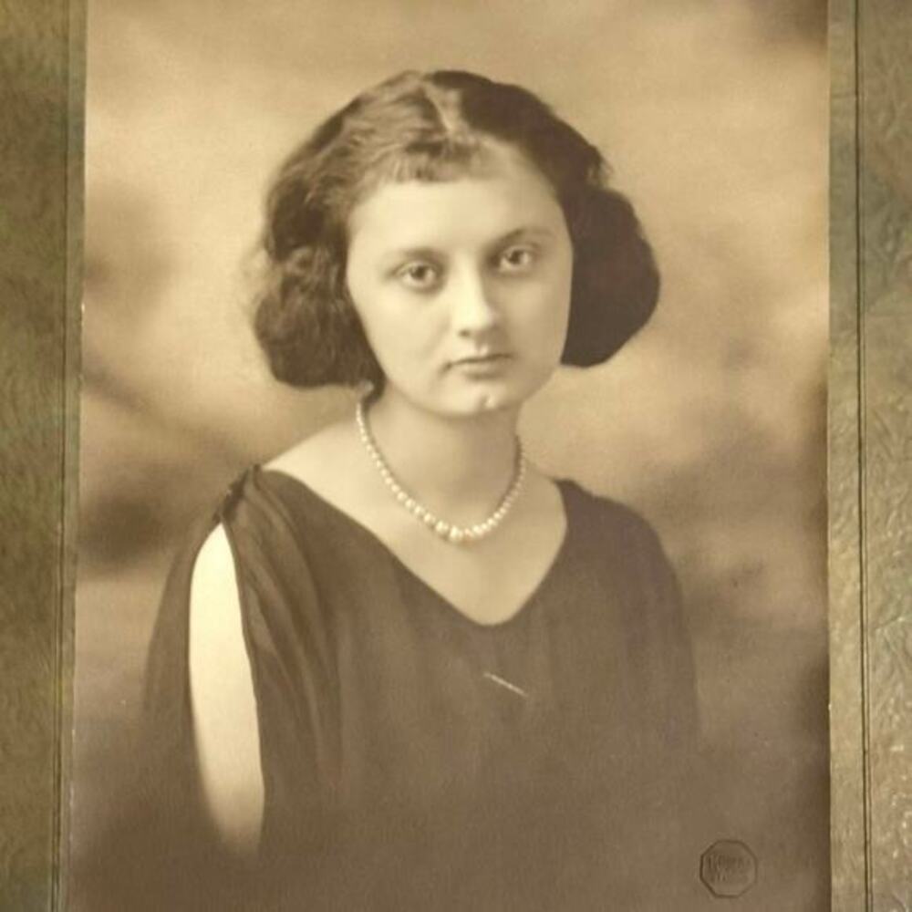 Vintage Sepia Flapper Girl Portrait Rogers Studio 1920s Original Photo Case